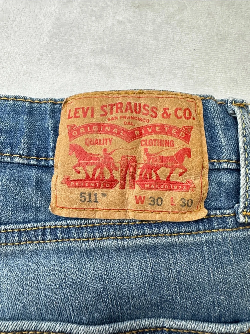Levi’s 511 Straight Leg Jeans Mens Denim Medium Blue 30x30 Classic Cotton Loose